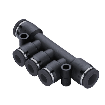 Technifit Fitting, PTC, Triple Branch Reducer Union, 3/8" to 1/4" PKG3/8-1/4